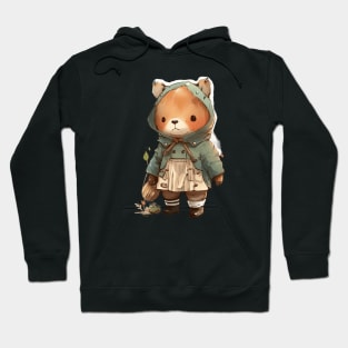 Cute Bear Cartoon Adventurer Adorable Kawaii Animal Hoodie